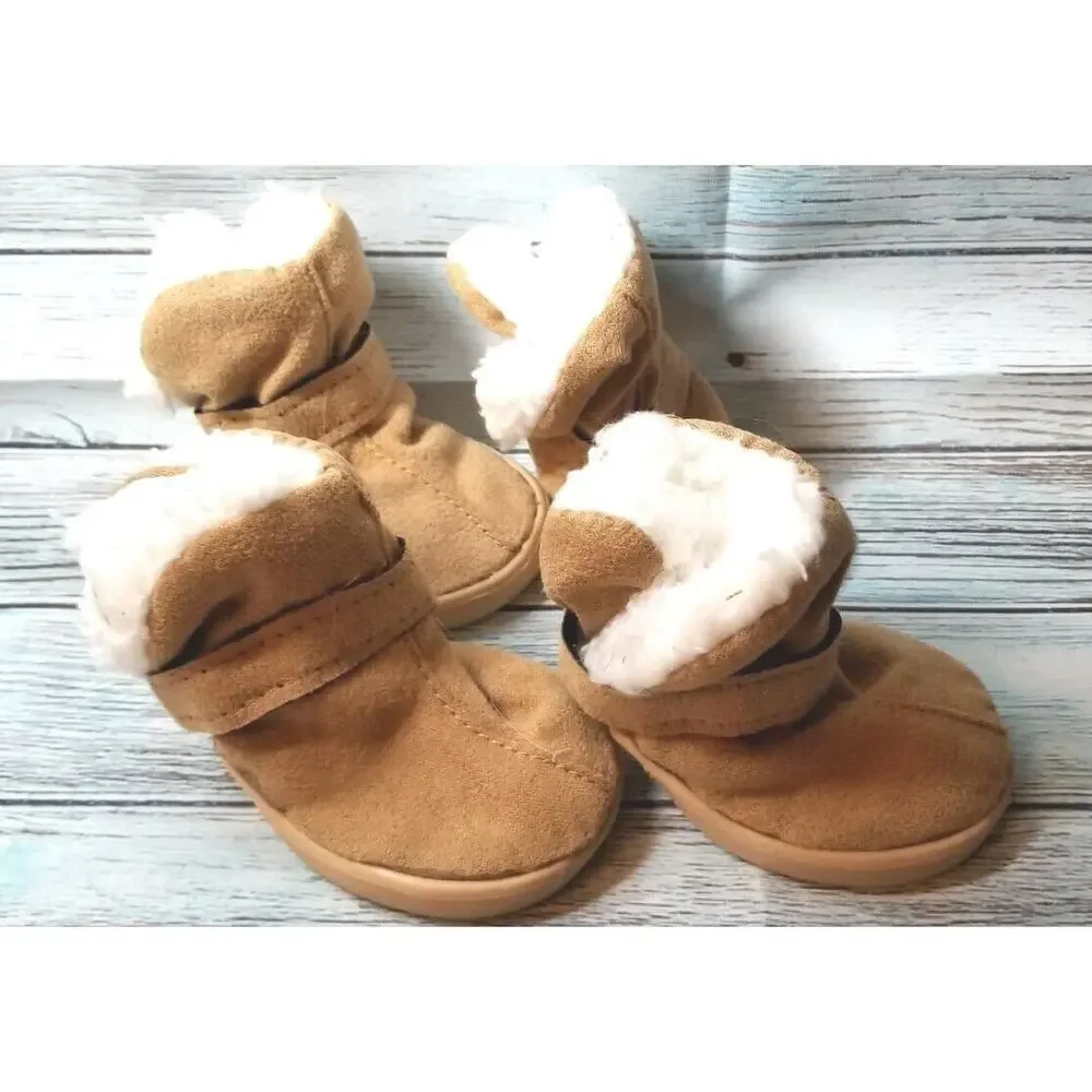 Good2Go Cozy Fleece Large Dog Boots Keep Your Dog Safe From Salt & Cold Temps - Picture 1 of 5